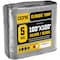 Core Tarps Tarp, 100 ft L x 0.5 mm H x 100 ft W, 5 Mil, Silver/Black, Polyethylene CT-501-100X100 - alternate 1